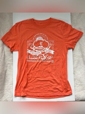 Cream Puff 5K Wisconsin State Fair Park Men's T-Shirt - Orange